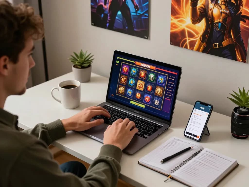 Engaging player enjoying online casino experiences on dn88 while tracking strategies