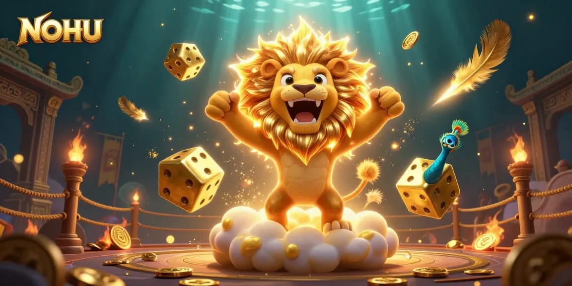 Experience exciting jackpot wins at NOHU with vibrant visuals and gaming energy in this dynamic casino scene.