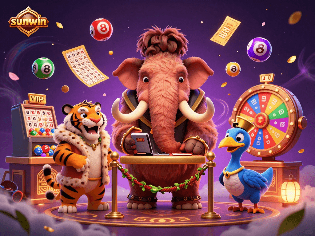 Catch the excitement with sunwin's vibrant casino scene featuring dynamic lottery elements and fabulous characters.