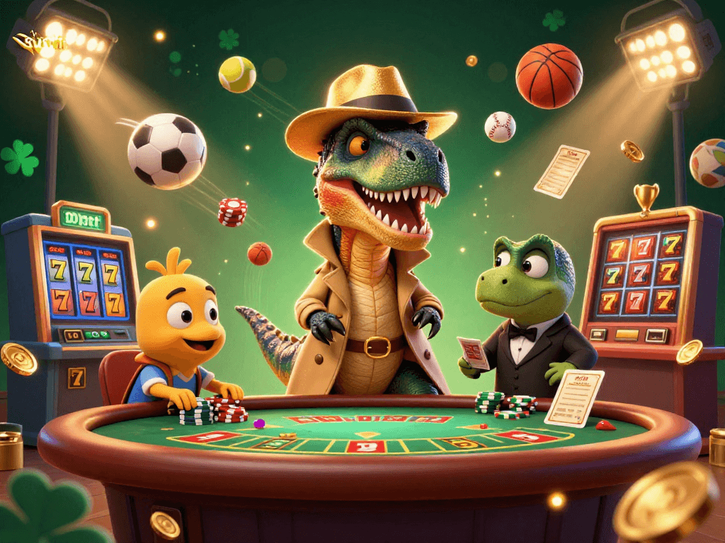 Experience thrilling gameplay at sunwin with a velociraptor card counter and exciting casino elements.