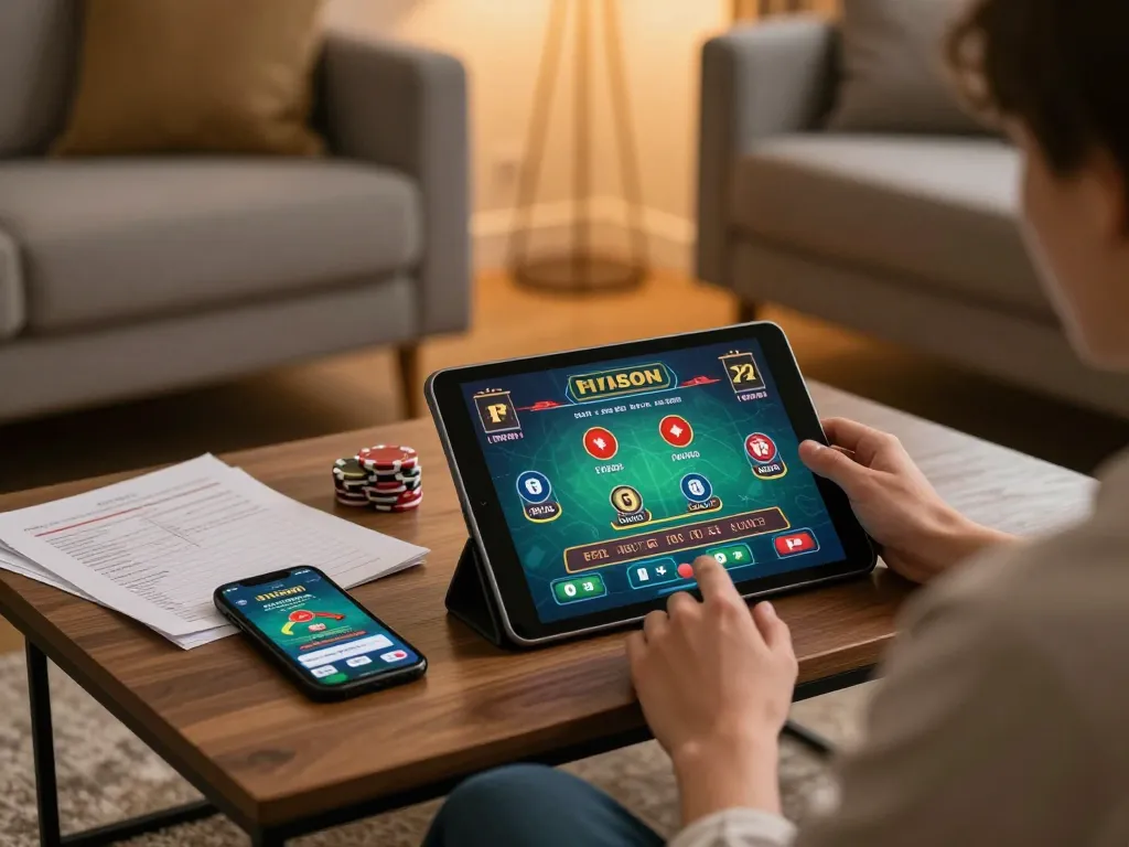Engaging player enjoying 888now experience while gaming online from a cozy living room.