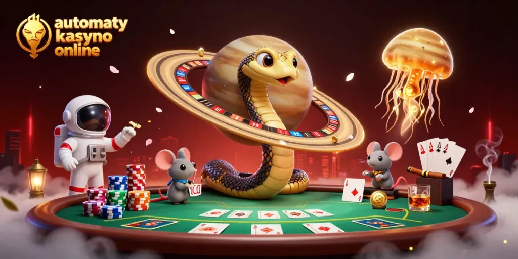 Spin the automaty kasyno online reels with cosmic dealer and playful astronaut mice betting!