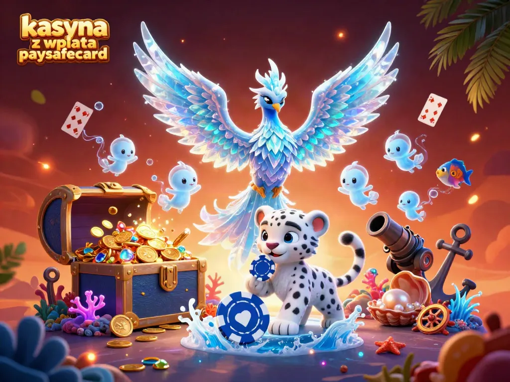 Experience thrilling action with kasyna z wplata paysafecard as vibrant characters play amidst shimmering casino treasures.