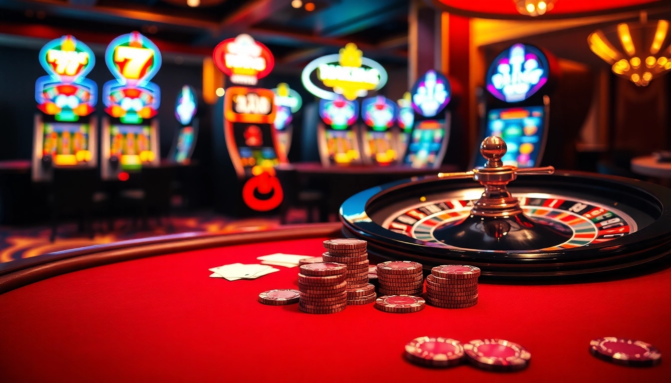 Experience the thrill of gambling at 79KING with luxurious casino tables and vibrant slot machines.