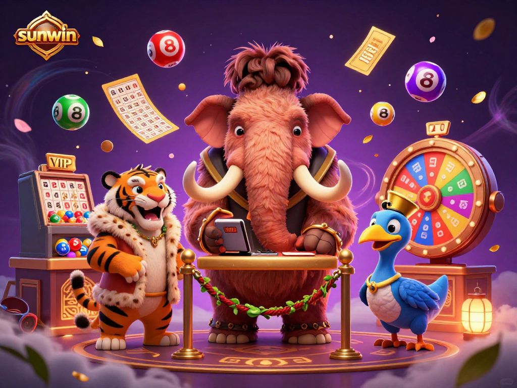 Catch the excitement with sunwin's vibrant casino scene featuring dynamic lottery elements and fabulous characters.