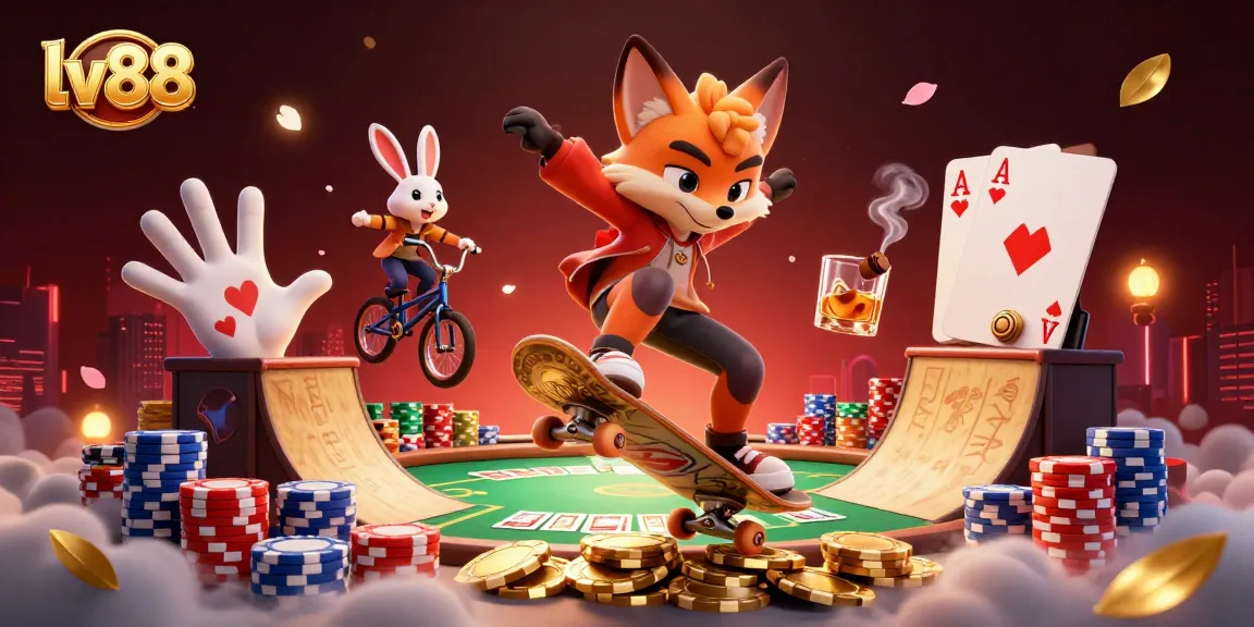 Experience LV88's excitement with dynamic casino characters and vibrant game elements
