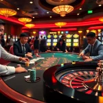 Experience the excitement of gambling at Trang Chủ C168 with vibrant poker games and luxury casino elements.