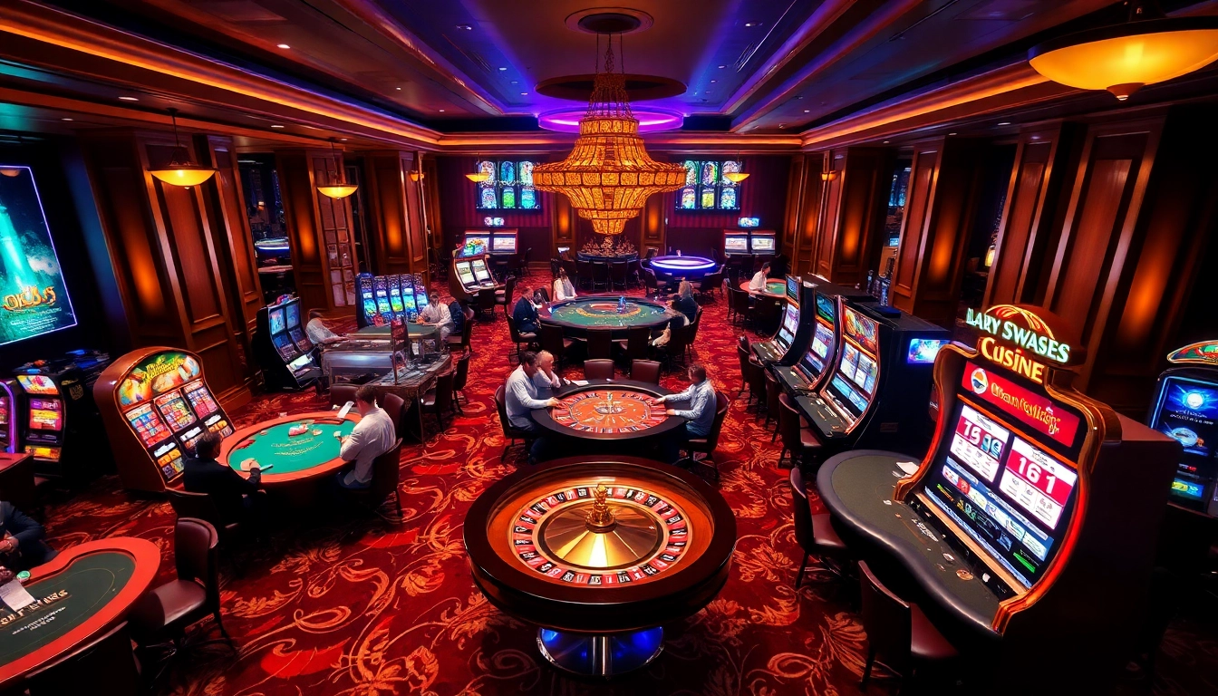 Experience the thrill of gambling at https://ok365.tw/, featuring vibrant casino tables and slot machines.
