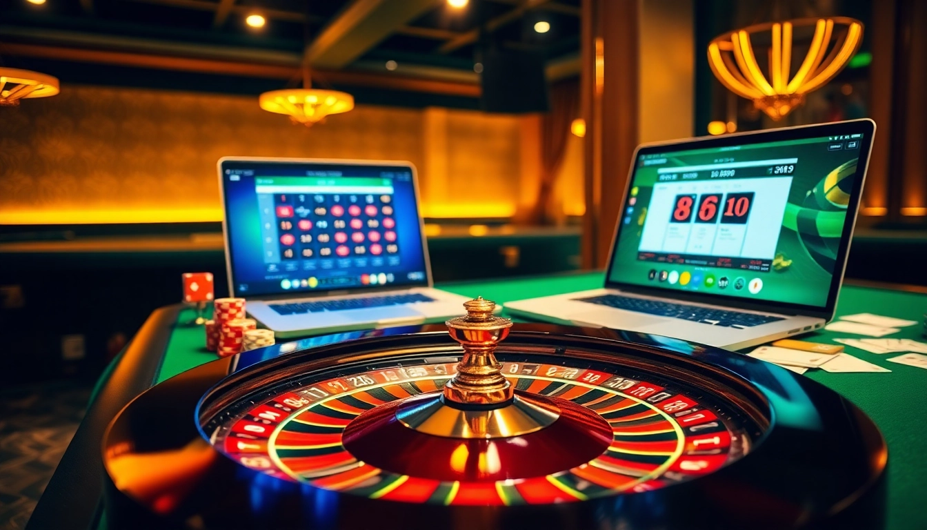 Experience the thrill of online gambling at nhà cái bj66 with vibrant casino visuals.