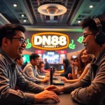 Players enjoying a safe online gaming experience at dn88, showcasing excitement in a vibrant atmosphere.