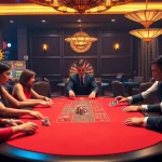 F168 players competing in a thrilling poker game at a luxurious casino.