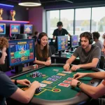 Exciting online gaming experience with NK88 players enjoying lively casino games and immersive graphics.