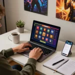 Engaging player enjoying online casino experiences on dn88 while tracking strategies