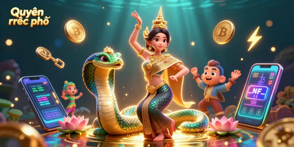 Engage in exciting gaming with Quyền riêng tư showcasing security features and vibrant 3D elements.