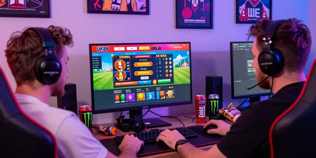 Engaging online gaming experience at https://www.uk88.supply/ with player immersed in vibrant betting options.