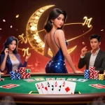 Engage in the thrill of go 88 casino, featuring vibrant poker elements and an elegant character.