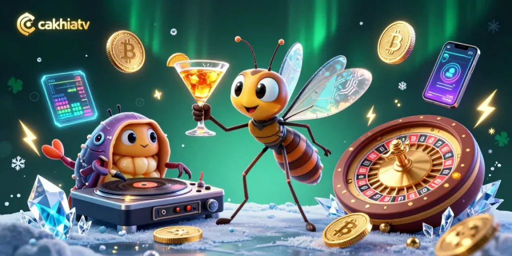 Experience top-tier streaming with cakhiatv, featuring live sports action, vibrant neon accents, and dynamic casino elements.