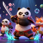 Experience thrilling action at qs88t1 with a captivating 3D illustration of samurai panda and ninja fox.