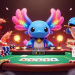 Experience the thrilling gaming vibe with 789kt1 as axolotl DJ spins tracks at an exciting poker scene.