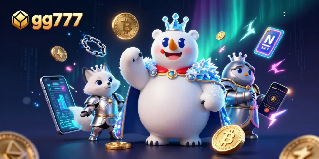 Engage with thrilling gaming features on gg777 as 3D characters explore crypto-integrated casino dynamics.