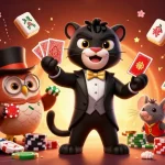 CWIN05 offers thrilling casino experiences with stylish characters enjoying poker and festive elements.