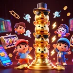 Join ee88 in a vibrant casino scene full of animated symbols and crypto elements.