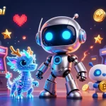 Experience gaming excitement with keonhacai's vibrant 3D cyberpunk casino scene.