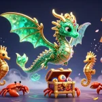 Play exciting games at KK55 with colorful lottery balls, spinning prize wheels, and a sea dragon.