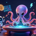 Join TR88 for thrilling poker action with an alien octopus and robot as they spin the chips!