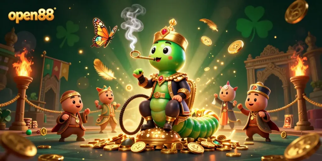 Engage with thrilling open88 experiences featuring dynamic poker symbols in a rich casino setting.